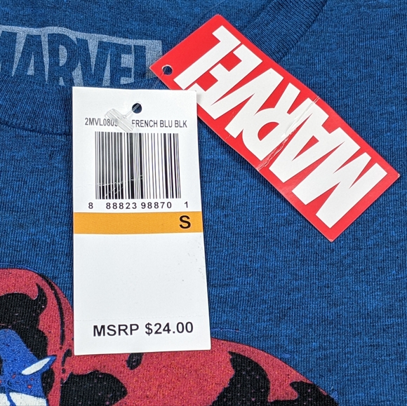 NWT Marvel Comics Daredevil French Blue T-shirt Men's Size Small - Picture 7 of 15